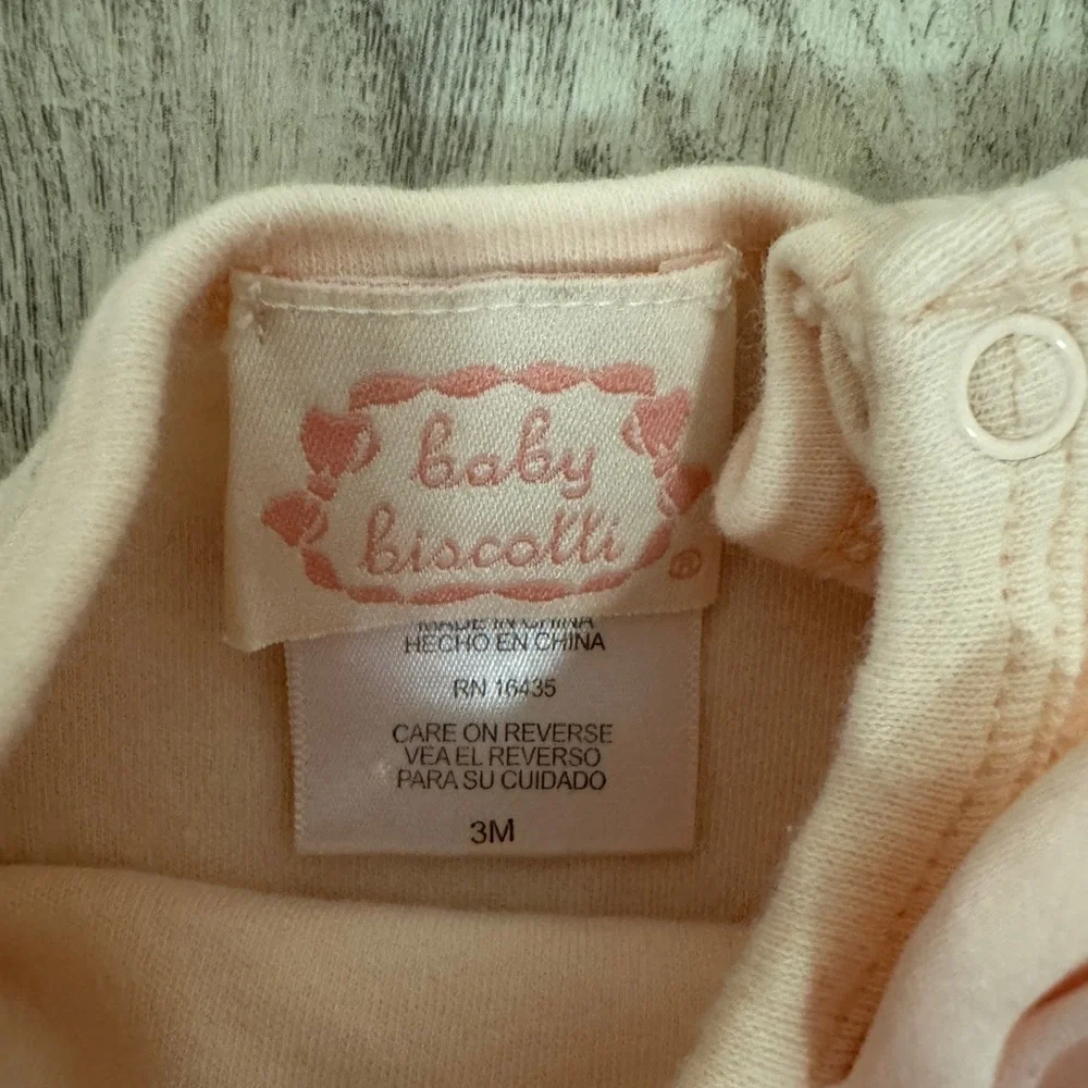 Biscotti Pink Textured Footies One Piece